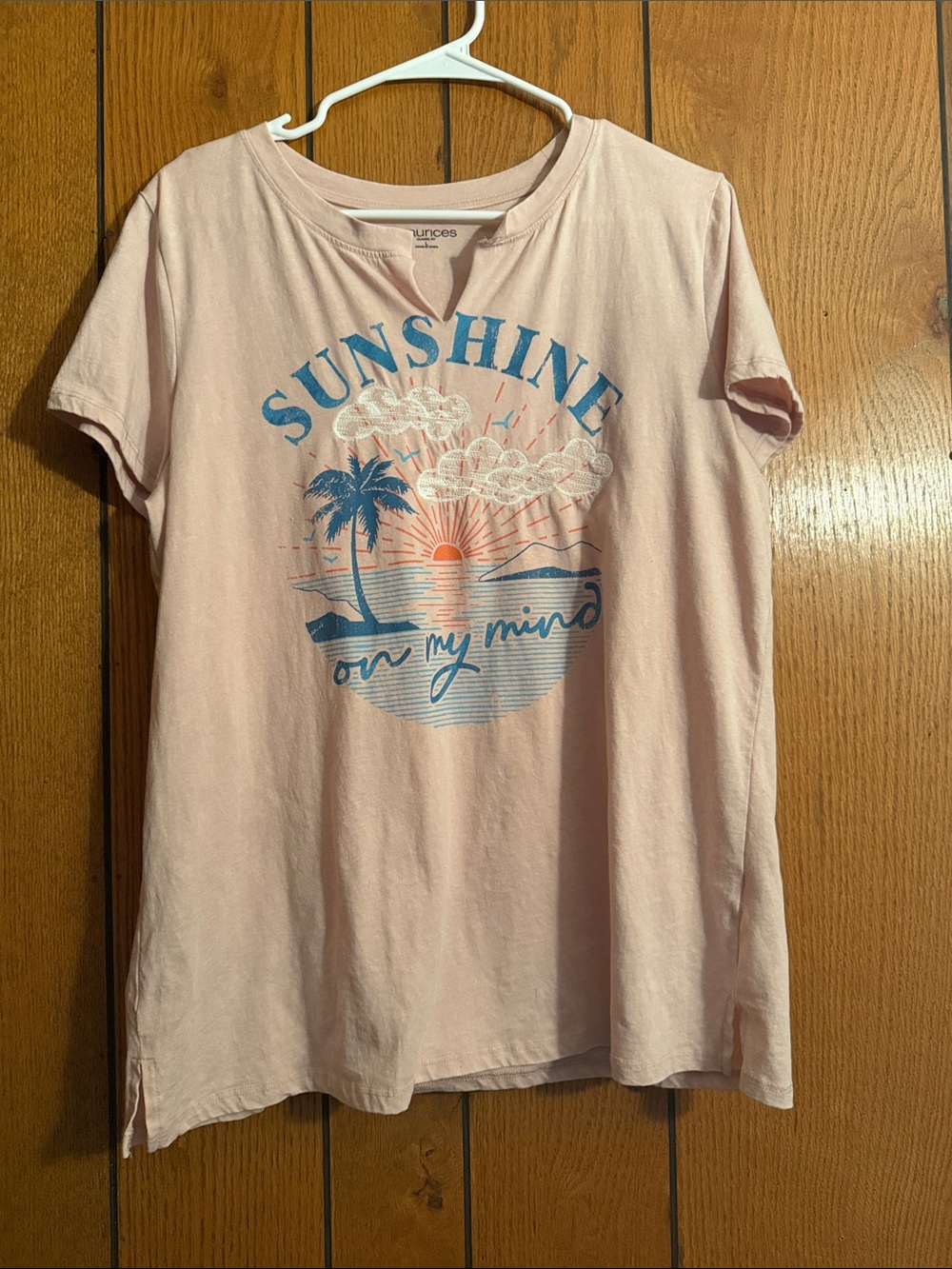 Maurices Classic Fit Tee - Light Blush Pink